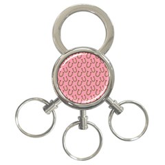 Horse Shoes Iron Pink Brown 3-ring Key Chains by Mariart