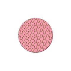 Horse Shoes Iron Pink Brown Golf Ball Marker (4 Pack) by Mariart