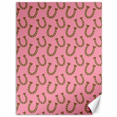 Horse Shoes Iron Pink Brown Canvas 36  X 48   by Mariart