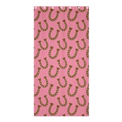 Horse Shoes Iron Pink Brown Shower Curtain 36  X 72  (stall)  by Mariart