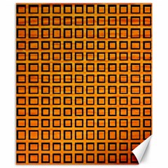 Halloween Squares Plaid Orange Canvas 8  X 10 