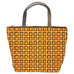 Halloween Squares Plaid Orange Bucket Bags