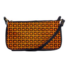 Halloween Squares Plaid Orange Shoulder Clutch Bags by Mariart