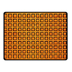 Halloween Squares Plaid Orange Double Sided Fleece Blanket (small)  by Mariart