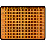 Halloween Squares Plaid Orange Double Sided Fleece Blanket (Large)  80 x60  Blanket Front