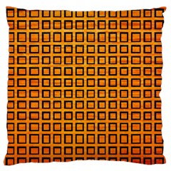Halloween Squares Plaid Orange Large Flano Cushion Case (one Side)