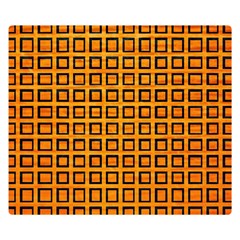 Halloween Squares Plaid Orange Double Sided Flano Blanket (small)  by Mariart