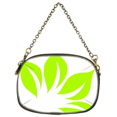 Leaf Green White Chain Purses (one Side) 