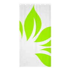 Leaf Green White Shower Curtain 36  X 72  (stall) 