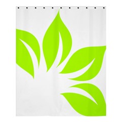 Leaf Green White Shower Curtain 60  X 72  (medium)  by Mariart