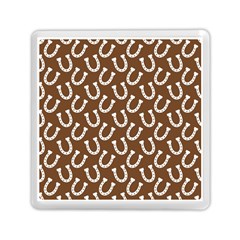Horse Shoes Iron White Brown Memory Card Reader (square) 