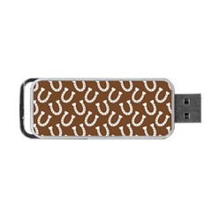 Horse Shoes Iron White Brown Portable Usb Flash (one Side) by Mariart