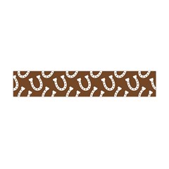 Horse Shoes Iron White Brown Flano Scarf (mini) by Mariart