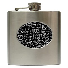 Happy Holidays Hip Flask (6 Oz) by Mariart