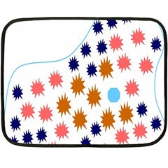 Island Top View Good Plaid Spot Star Double Sided Fleece Blanket (mini) 