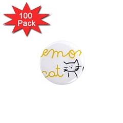 Lemon Animals Cat Orange 1  Mini Magnets (100 Pack)  by Mariart