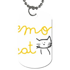 Lemon Animals Cat Orange Dog Tag (two Sides) by Mariart