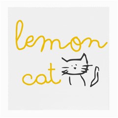 Lemon Animals Cat Orange Medium Glasses Cloth