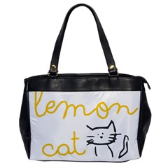 Lemon Animals Cat Orange Office Handbags