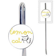Lemon Animals Cat Orange Book Mark by Mariart