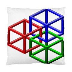 Impossible Cubes Red Green Blue Standard Cushion Case (Two Sides)