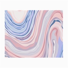 Marble Abstract Texture With Soft Pastels Colors Blue Pink Grey Small Glasses Cloth (2-side)