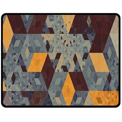 Apophysis Isometric Tessellation Orange Cube Fractal Triangle Fleece Blanket (medium)  by Mariart