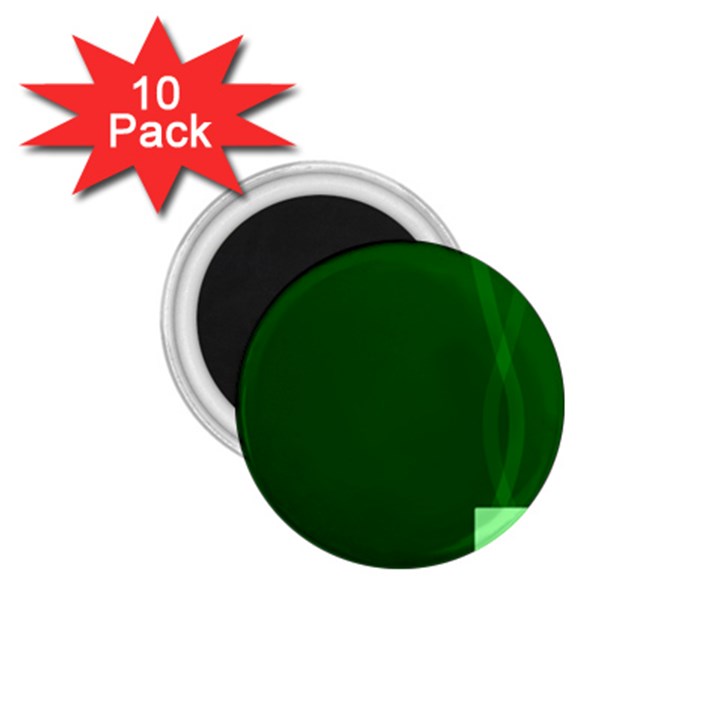 Mug Green Hot Tea Coffe 1.75  Magnets (10 pack) 