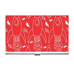 Moon Red Rocket Space Business Card Holders