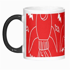 Moon Red Rocket Space Morph Mugs by Mariart