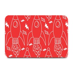 Moon Red Rocket Space Plate Mats