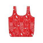 Moon Red Rocket Space Full Print Recycle Bags (S)  Back