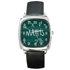 Maths School Multiplication Additional Shares Square Metal Watch