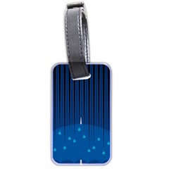 Rain Blue Sky Water Black Line Luggage Tags (two Sides)