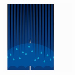 Rain Blue Sky Water Black Line Large Garden Flag (two Sides)