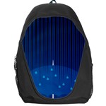 Rain Blue Sky Water Black Line Backpack Bag Front