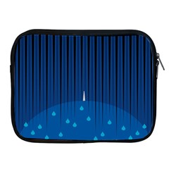 Rain Blue Sky Water Black Line Apple Ipad 2/3/4 Zipper Cases by Mariart