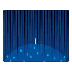 Rain Blue Sky Water Black Line Double Sided Flano Blanket (large)  by Mariart