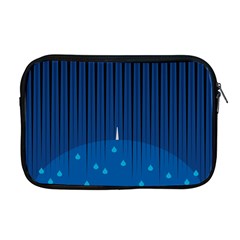 Rain Blue Sky Water Black Line Apple Macbook Pro 17  Zipper Case