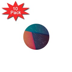 Modern Minimalist Abstract Colorful Vintage Adobe Illustrator Blue Red Orange Pink Purple Rainbow 1  Mini Buttons (10 Pack) 