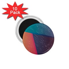 Modern Minimalist Abstract Colorful Vintage Adobe Illustrator Blue Red Orange Pink Purple Rainbow 1 75  Magnets (10 Pack)  by Mariart