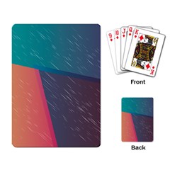 Modern Minimalist Abstract Colorful Vintage Adobe Illustrator Blue Red Orange Pink Purple Rainbow Playing Card by Mariart