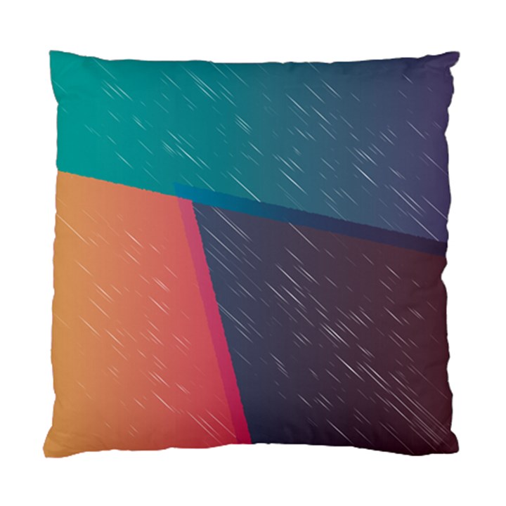 Modern Minimalist Abstract Colorful Vintage Adobe Illustrator Blue Red Orange Pink Purple Rainbow Standard Cushion Case (Two Sides)