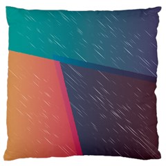 Modern Minimalist Abstract Colorful Vintage Adobe Illustrator Blue Red Orange Pink Purple Rainbow Large Cushion Case (one Side)