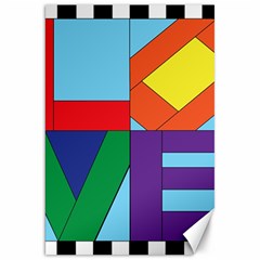 Rainbow Love Canvas 20  X 30  