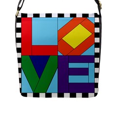 Rainbow Love Flap Messenger Bag (l) 
