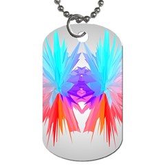 Poly Symmetry Spot Paint Rainbow Dog Tag (one Side) by Mariart
