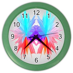 Poly Symmetry Spot Paint Rainbow Color Wall Clocks