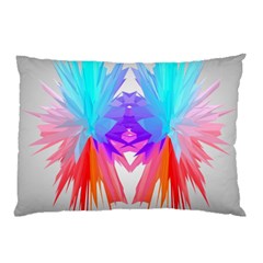 Poly Symmetry Spot Paint Rainbow Pillow Case by Mariart