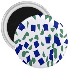 Scatter Geometric Brush Blue Gray 3  Magnets